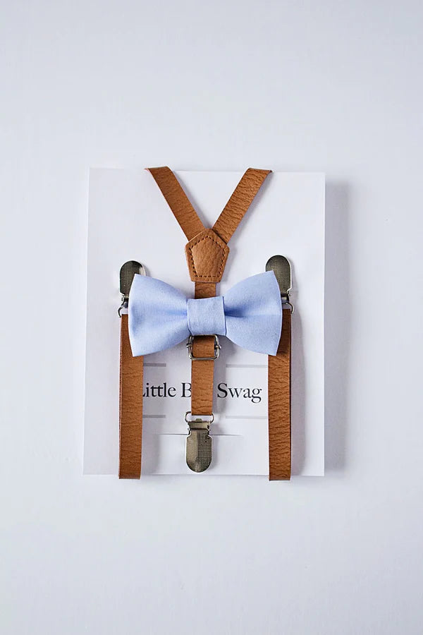 Should bow ties and suspenders match? Little Boy Swag