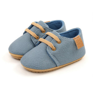 Baby Boy Retro Leather Moccasins For Toddler To 18 Months Old