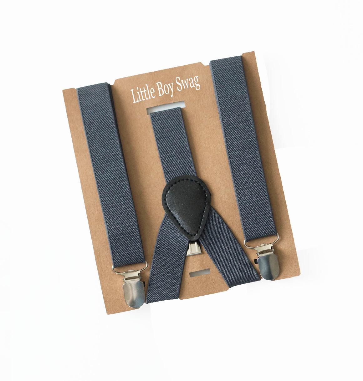 Charcoal Grey Suspenders - Newborn To Adult Sizes