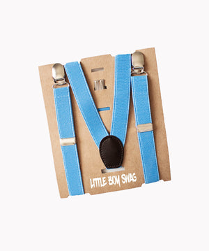 Light Blue Suspenders - Newborn To Teen Sizes