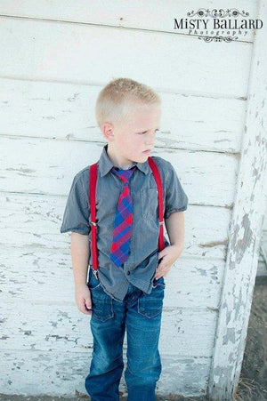 Ruby Red Suspenders - Newborn To Adult Sizes