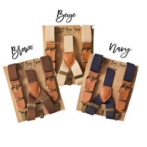 Leather Suspenders - Newborn To Adult Sizes