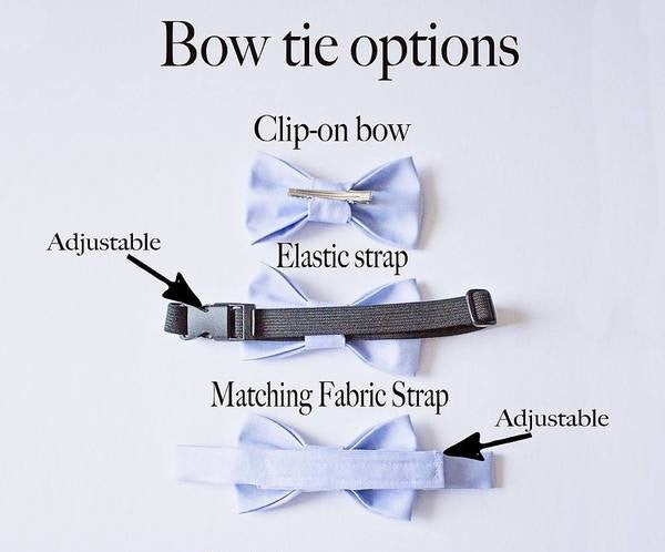 Dusty Blue Bow Tie - Newborn To Adult Sizes