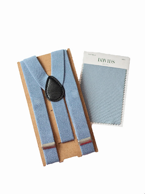 Dusty Blue Suspenders - Newborn To Adult Sizes
