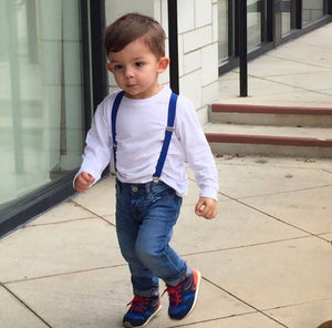 Royal Blue Suspenders - Newborn To Adult Sizes