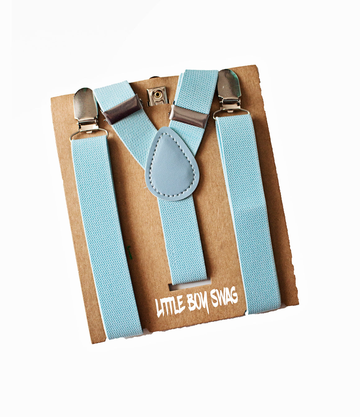 Light Blue Suspenders - Newborn To Adult Sizes