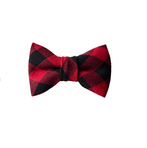 Red Buffalo Checked Bow Tie - Toddler To Adult Sizes