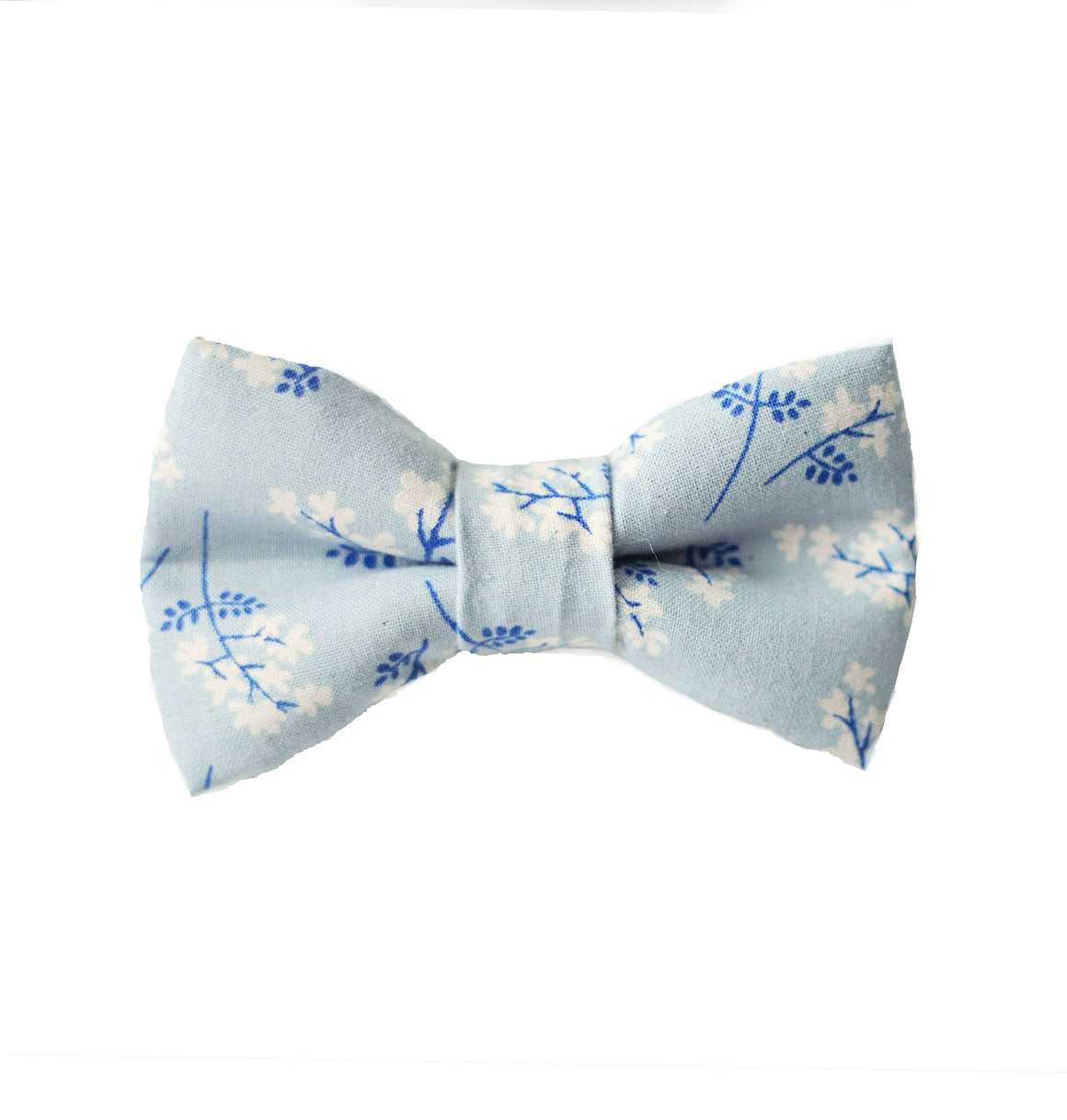 Dusty Blue Floral Bow Tie - Newborn To Adult Sizes