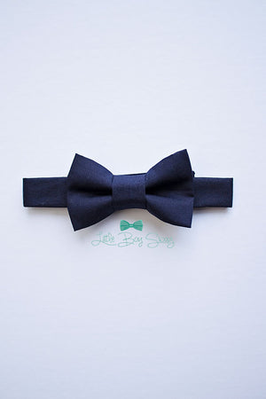 Navy Bow Tie And Suspenders Set - Toddler To Adult Sizes