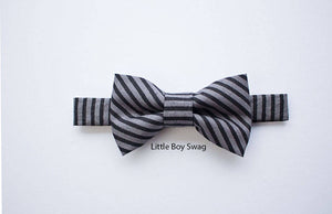 Charcoal Grey Bow Tie - Boys To Adult Sizes