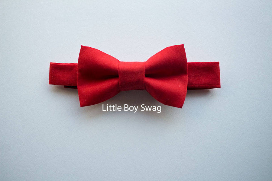 Red Bow Tie Suspender - Toddler To Adult Sizes