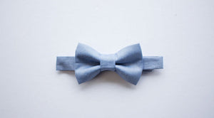 Dusty Blue Bow Tie Navy Suspenders Set - Toddler To Adult Sizes