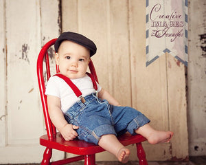 Red Suspenders - Newborn To Adult Sizes