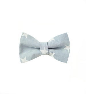 Dusty Blue Star Bow Tie - Newborn To Adult Sizes